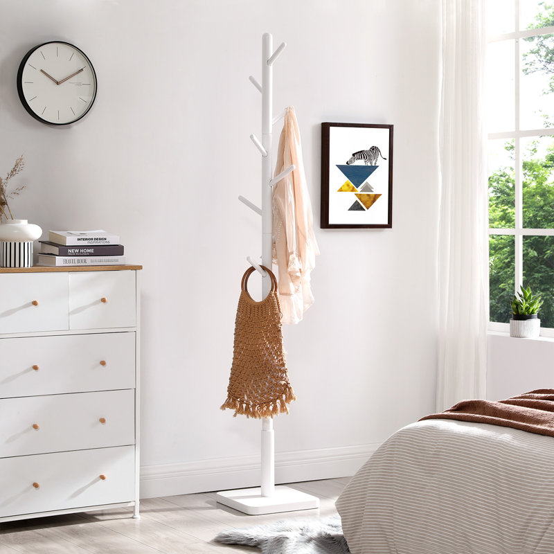 Blanding Freestanding 8 - Hook Coat Rack, White