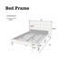 Mobilier de chambre à coucher contemporain avec lit plateforme très grand en polyfibre gris 1pc