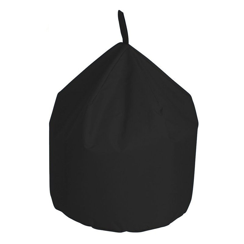 Polyester Outdoor Friendly Refillable Classic Bean Bag, 70 cm H x 60 cm W x 60 cm D, Black