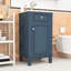 Meuble-lavabo moderne à faible encombrement avec lavabo intégré, tablette réglable et porte à fermeture en douceur-1825510548
