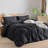 BESTOUCH Duvet Cover Set 100% Washed Cotton Linen Feel Lightweight-115115467-114866839