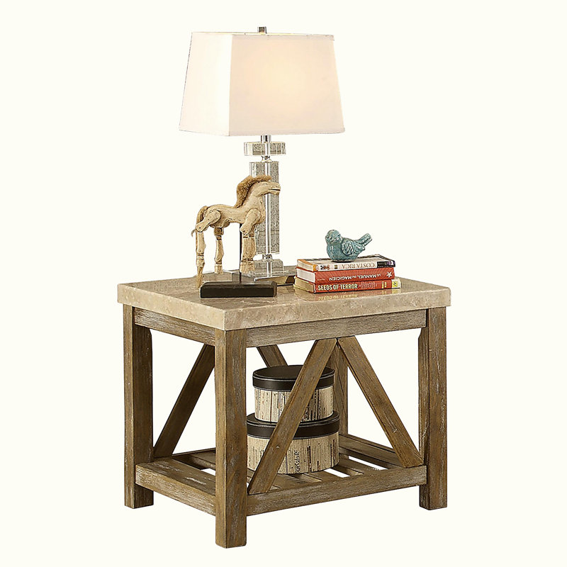 Chepachet Marble Top End Table
