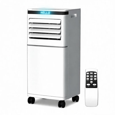 10,000 BTU Portable Air Conditioner with LCD Remote, Ultra Quiet,Dehumidifier,Cools 450 Sq.Ft,24H Timer, Anti-Frozen Protection,for Bedroom,Livingroom,Apartment,Garage