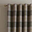 Brushed Woven Glencoe Check Thermal Eyelet Curtains-134848608-134848616