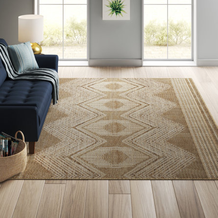 Kendall Geometric Indoor / Outdoor Tan Area Rug