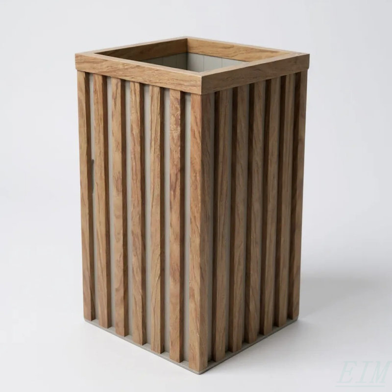 Square Grove Column Planter - Medium Brown, Chestnut