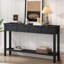 U_STYLE Console de hall d'entrée contemporaine de haute qualité avec 4 tiroirs spacieux, 1 pied de tablette pratique pour le couloir et le vestibule-672194658