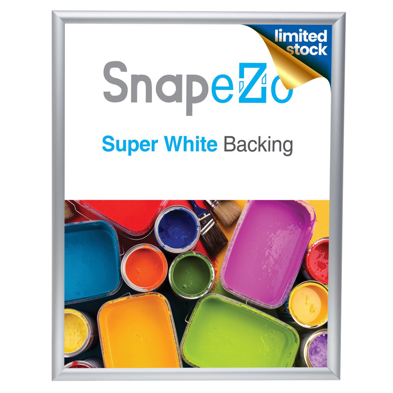 Cadre photo en métal Sleek Series, Argent brossé, L 22 po x H 28 po