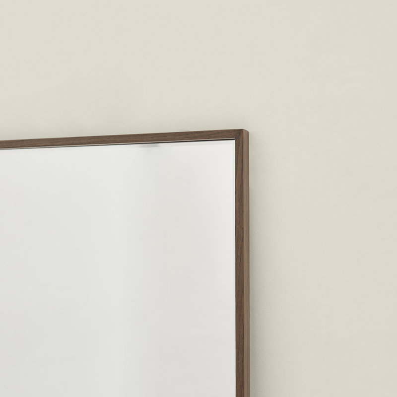 Struan Wooden Rectangle Full Length Bedroom Hallway Mirror - Scandi Elegant Style, 170 cm H x 50 cm W, Walnut