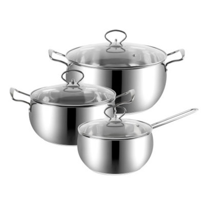 6 - Piece Stainless Steel Cookware Set