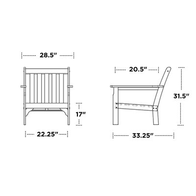 POLYWOOD® Vineyard Deep Seating Chair & Reviews | Wayfair