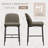 Upholstered Bar & Counter Stool with Metal Frame-1059648290