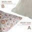 Housse de coussin en lin pur imprimé à la main Fabividine Kumkum - taille de coussin décoratif orange - 26 po x 26 po-29816696-29816579