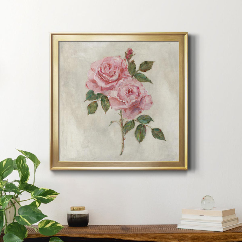 Botanical Beauties II - Cadre photo, reproduction d'art sur toile, H 26,5 po x l 26,5 po x P 1,5 po, Or