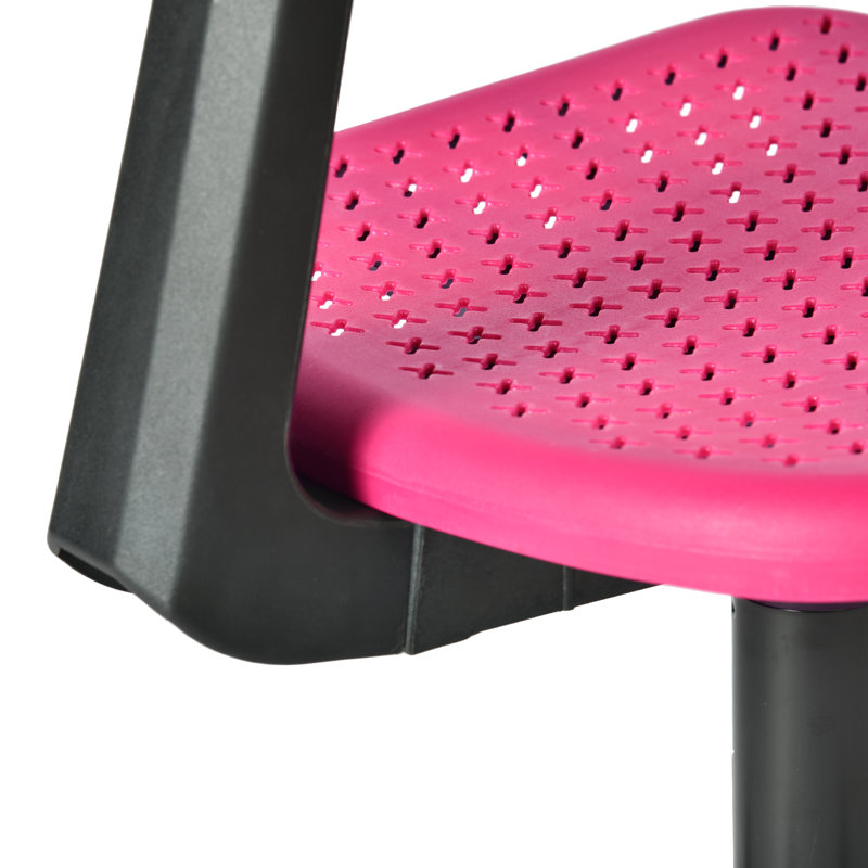 Kids Task Chair with Adjustable Height and Breathable Plastic Seat and Backrest for Home Study or Playroom