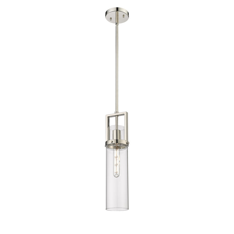 Luminaire suspendu 30 po Great Smoky, H 17,63 po x l 4,25 po x P 4,25 po, Clair, Nickel poli