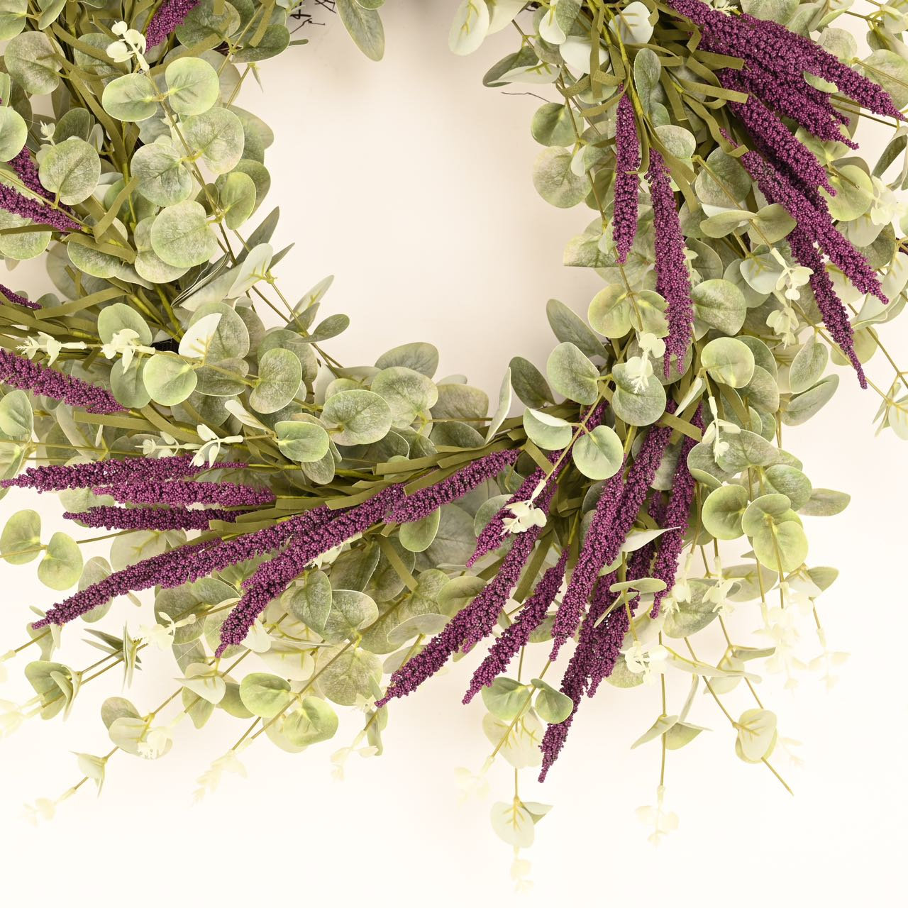 26" Eucalyptus Wreath, Purple/Green