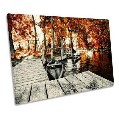 Blossom Floral Landscape Jetty - Wrapped Canvas Art Prints