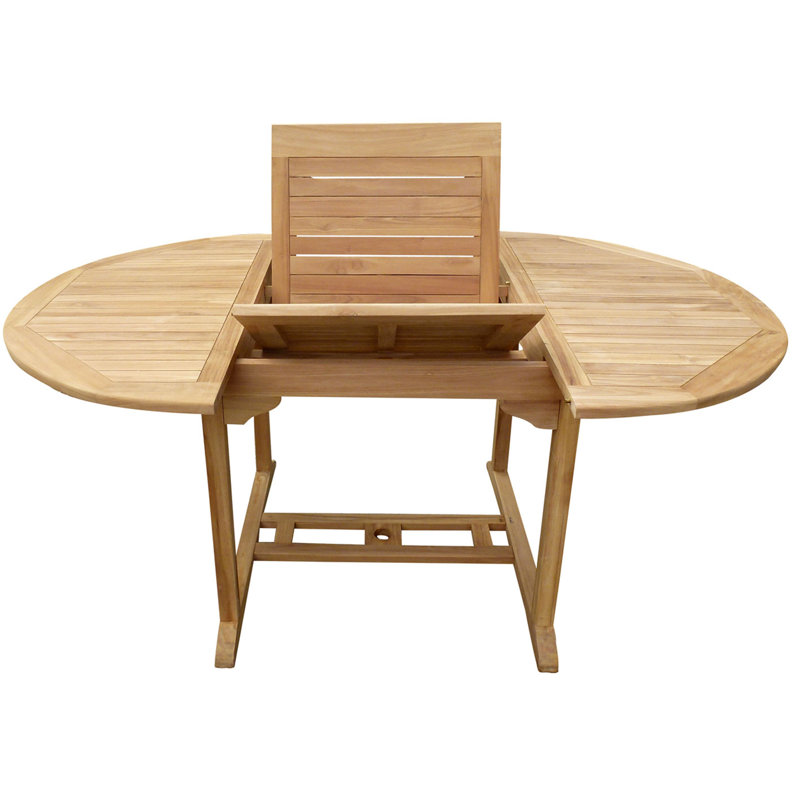 Table de salle à manger d'extérieur en teck Cosper , H 31 po x l 47 po x P 47 po