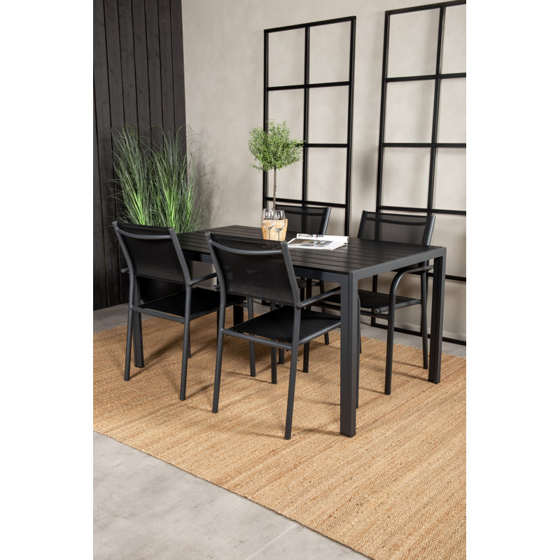 Hiran 4 - Person Patio Dining Set with Rectangular Table
