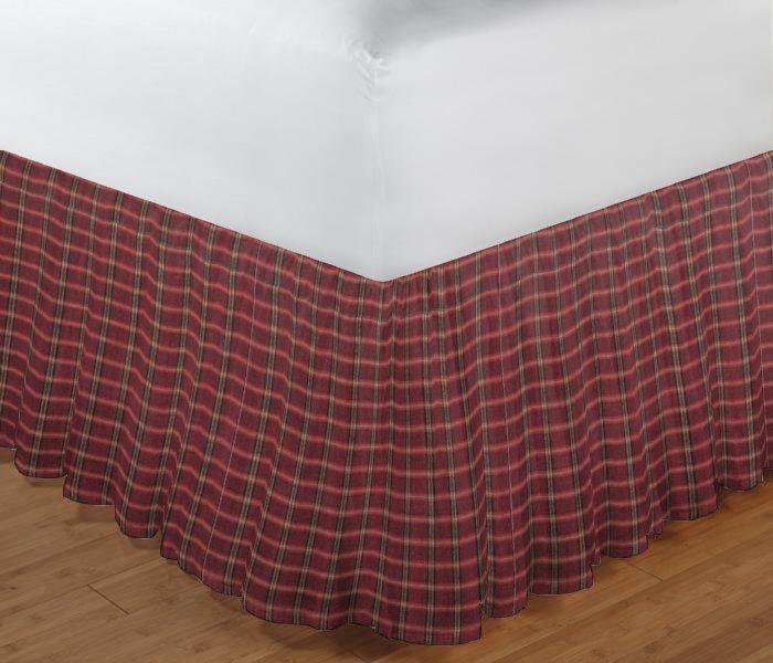 Woodland Star And Geese Ruffled Bed Skirt, Queen