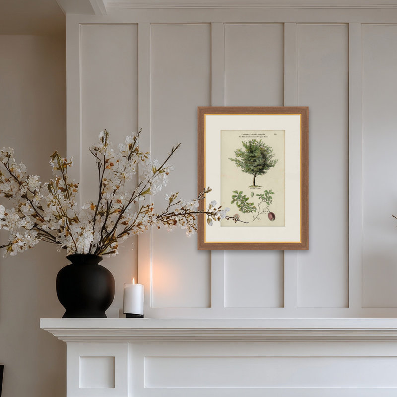Martha Stewart Skylands, art mural en bois, étude d'arbres II, 19,75 po x 25,75 po, salon et chambre à coucher, encadré