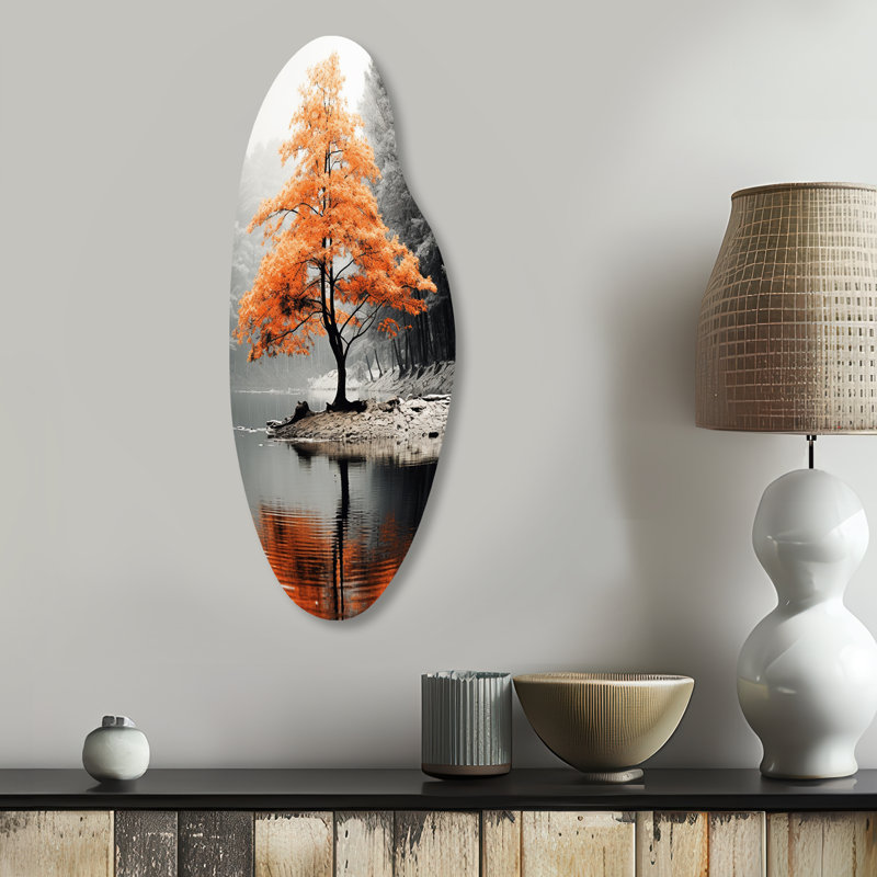Bukovko - Décoration murale irrégulière en métal forêt, H 30 po x l 11 po