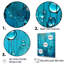 Collage abstrait bleu pluvieux II - Collages abstraits, décoration murale-90491611-90491604