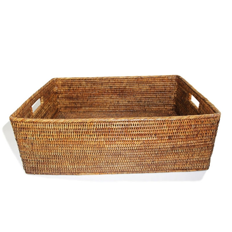 Panier rectangulaire pour famille, Brun antique