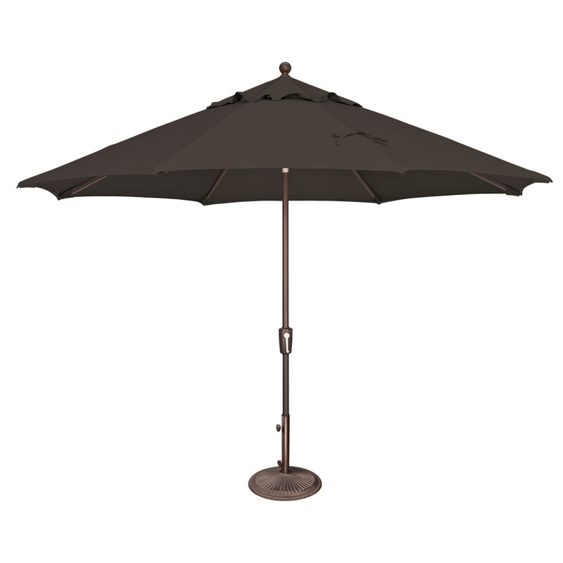 Parasol de marché Laonceston, Toile Sunbrella® noir, Bronze
