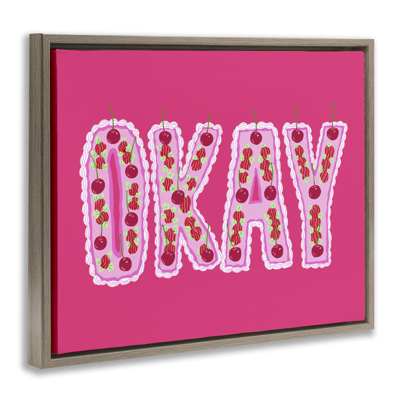 Cadre flottant Okay Cherry Cake, design par Ziwei Li, 25 x 31, Montalcino Elm Floater Framed