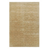 Rug & Kilim’S European Style Rug In Gold With Floral Medallions “Catana”