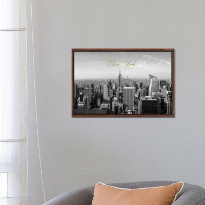 New York in Black and White 1 Piece Wall Art on Canvas