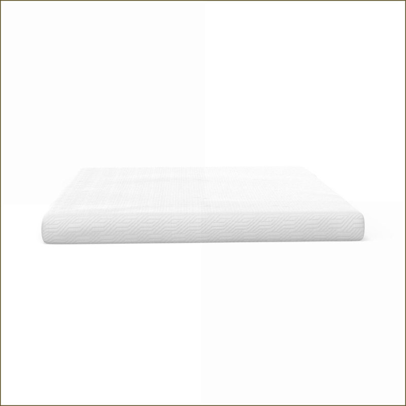 Matelas | Simple 6 po en mousse viscoélastique imprégnée de gel avec canaux d'air | Blanc neige | Mousse, Lit simple