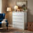 Curved Edge 31.5" Wide White MDF 5-Drawer Dresser with Storage-409070984