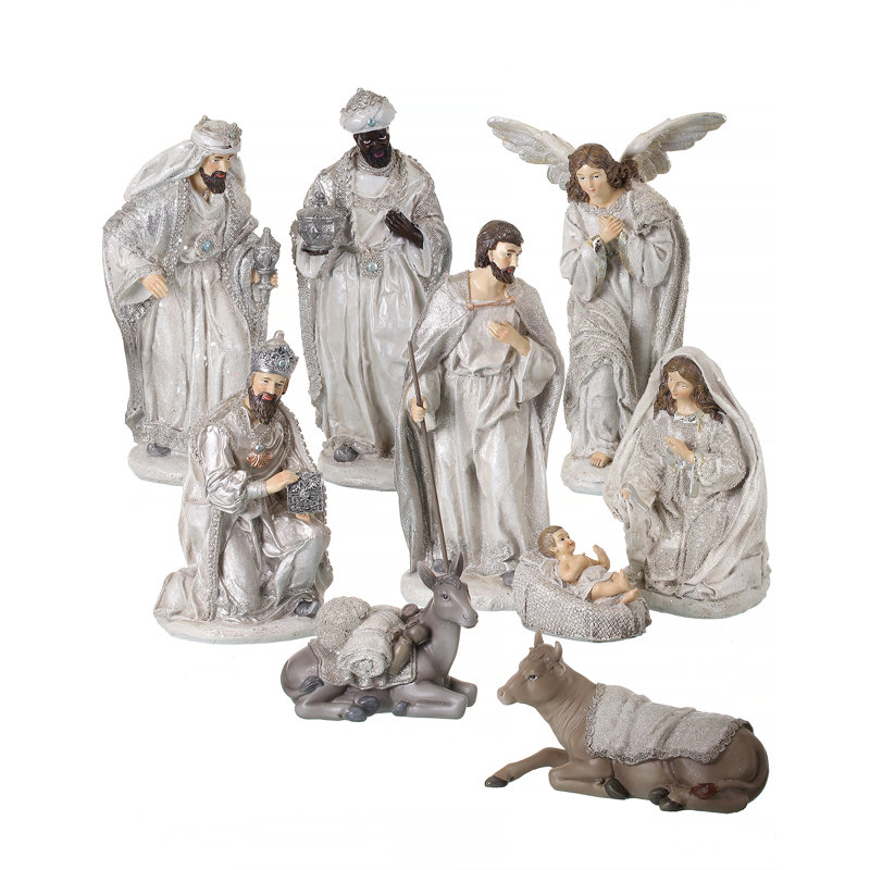 Ensemble de crèche de Noël 9 pièces
