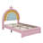 Princess Upholstered Platform Bed Rainbow Velvet Storage Drawer-1909512262