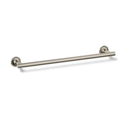 Purist Wall Mounted Round Towel Bar, Metal Wall-Mounted Towel Holder