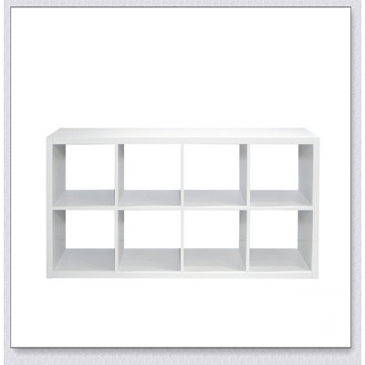 Rangement pour 8 cubes Smart Cube avec tablettes arrière ouvertes, bibliothèque pour livres 2 x 4