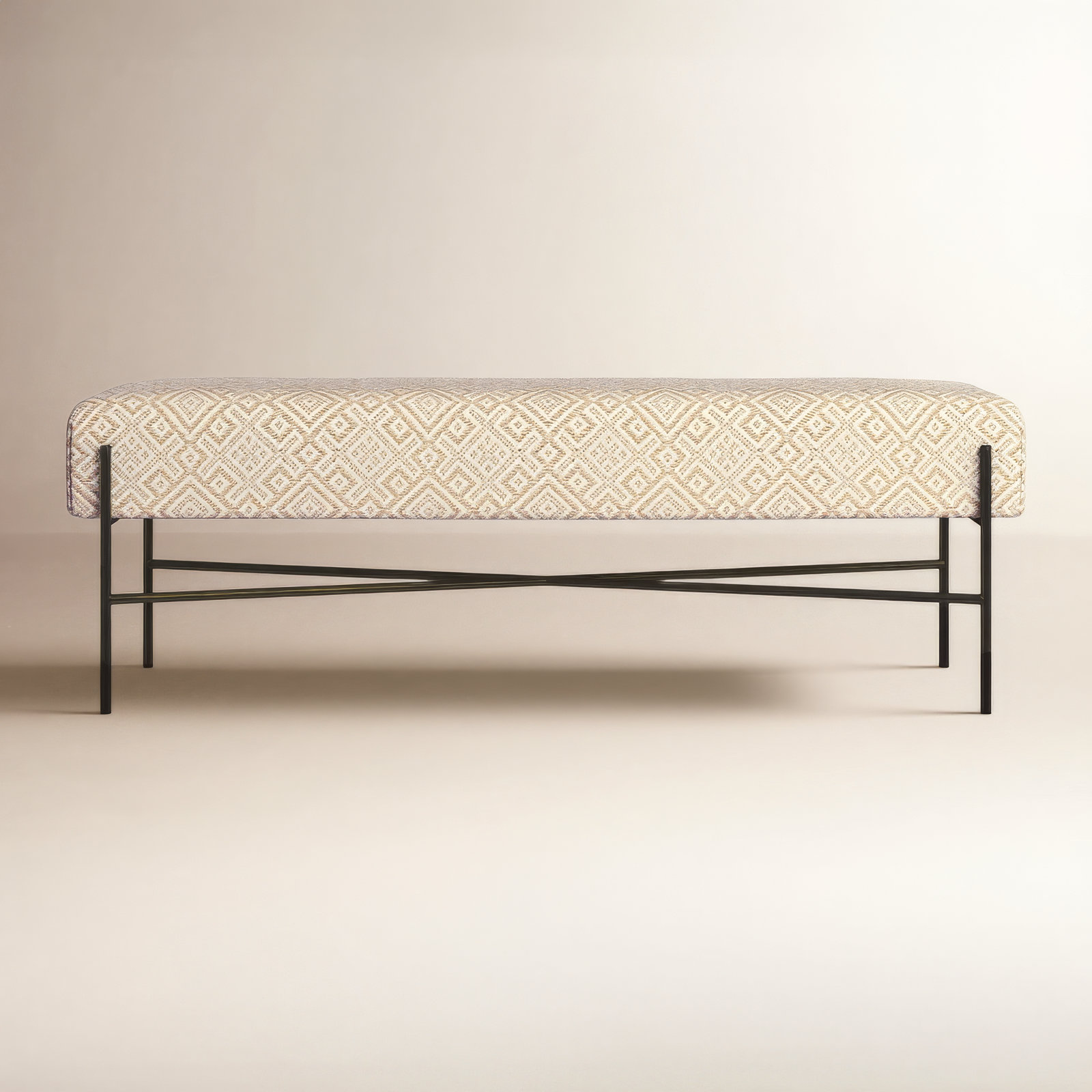 Bench, Cream/Geometric