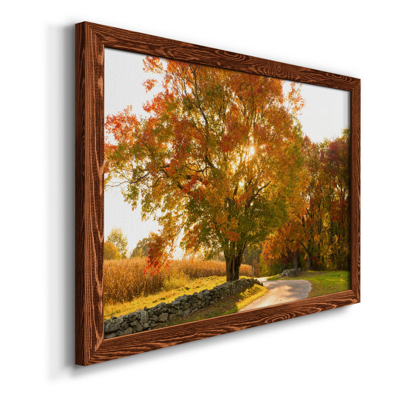«Maple Tree Drive» - Toile encadrée de qualité supérieure - prête à être accrochée, Érable, H 37,5 po x l 27,5 po x P 1,5 po
