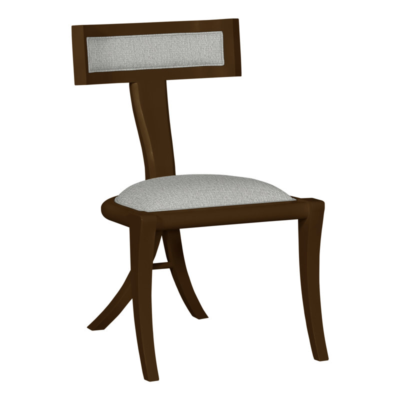 Thom Filicia Home Greek Peak Side Chair, Tarbee Dove, Havana