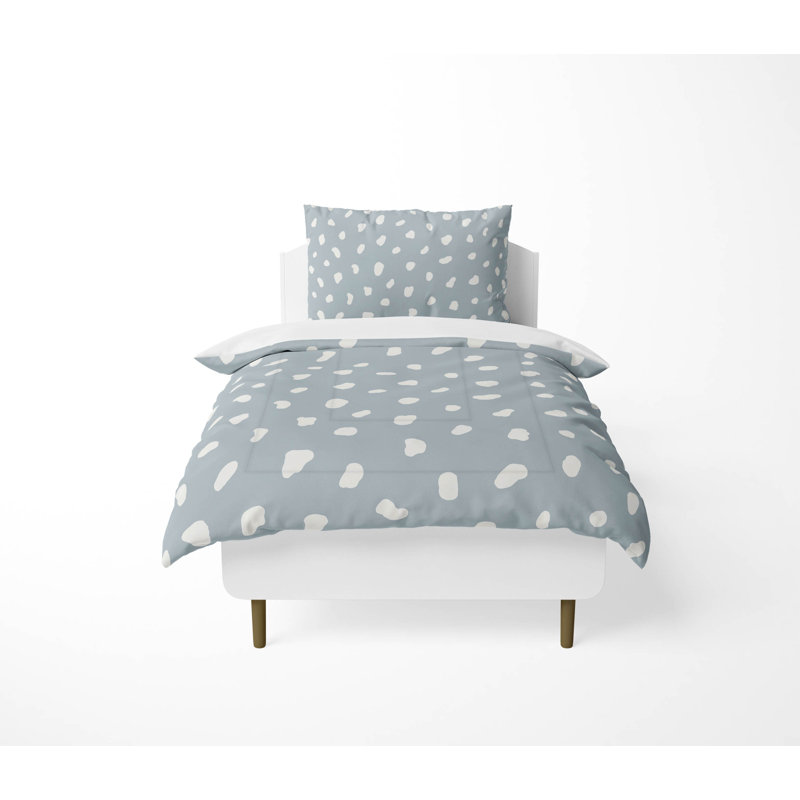 Paint Drop Decorative Lightweight Comforter Set, Slate Blue