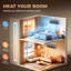 HOMCOM 6824.3 BTU Electric Wall Mounted Space Heater