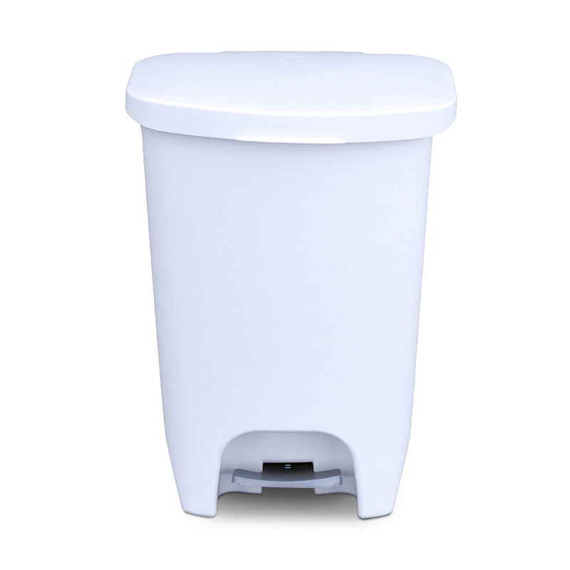 GLAD™ Gallon Plastic Trash Can, White, 13