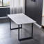 150cm Elegant U-Shape Pedestals Light Grey Dining Table-1105946039