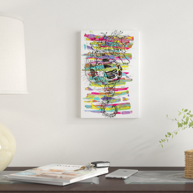 Hippocampe - reproduction sur toile, H 12 po x l 8 po x P 0,75 po, Toile tendue, Pas de tapis