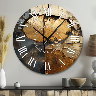 Abstract Graceful Woodland Charm IV - Abstract White Face Wall Clock