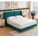 Melaya Wingback Upholstered Platform Bed Frame