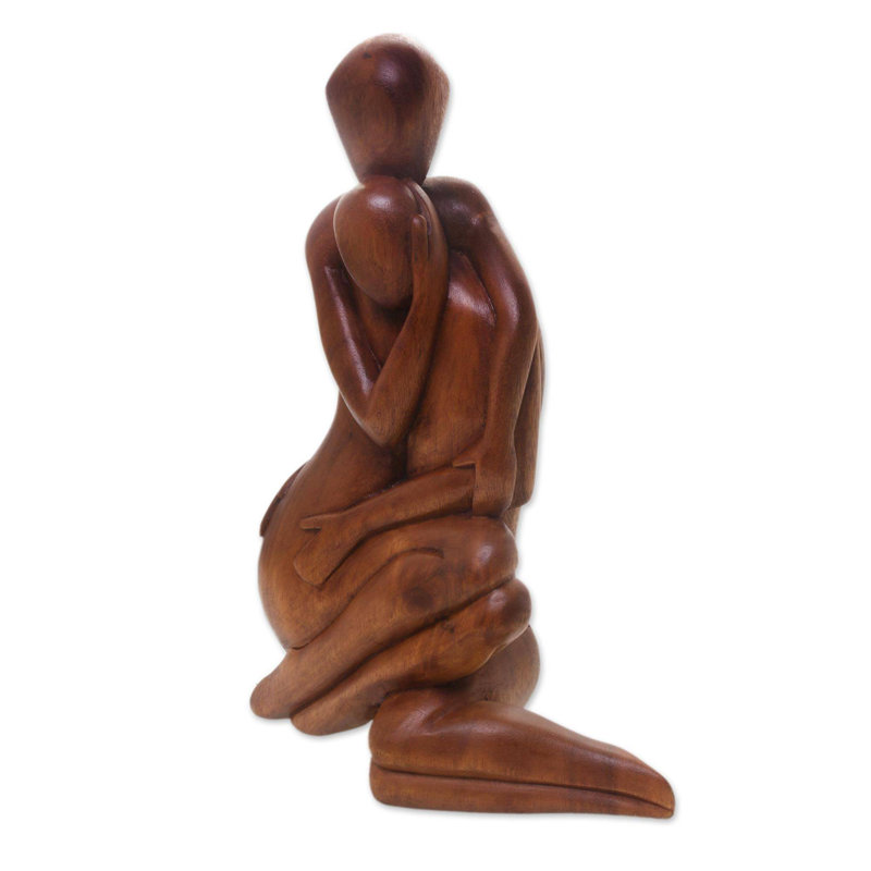 Sculpture en bois Lebreton Mom Love Never Ends